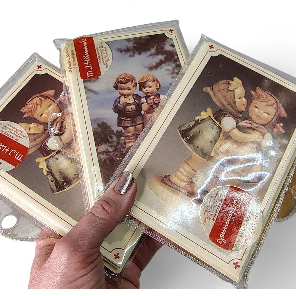 MJ Hummel Blank Note Cards Set of 3 New Vintage Stationery Collectible